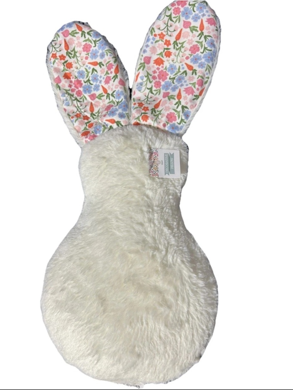 Rabbit Easter Floral Ear new White Bunny Plush Pillow Target pink blue orange
